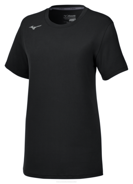 Mizuno camiseta de ataque de manga corta 3.0 mujer vestir negro (9090) 668F2265