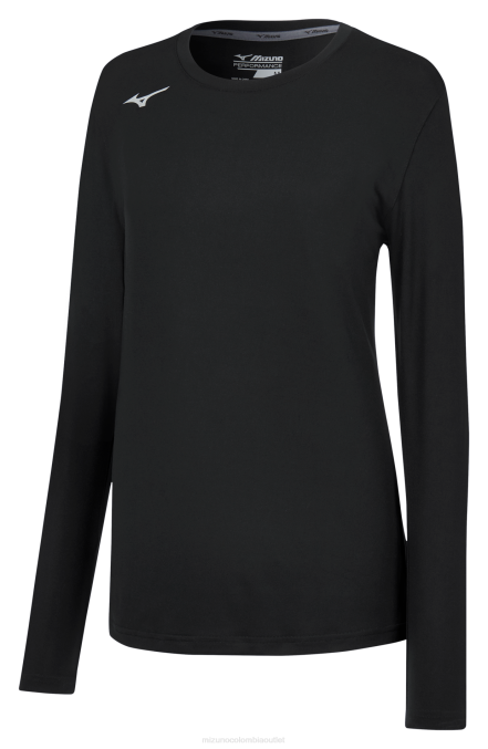 Mizuno camiseta de ataque de manga larga mujer vestir negro (9090) 668F2274 - Image 1
