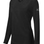 Mizuno camiseta de entrenamiento comp chica vestir negro (9090) 668F2561