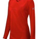Mizuno camiseta de entrenamiento comp chica vestir rojo (1010) 668F2562