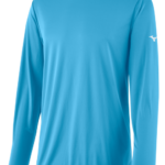 Mizuno camiseta de manga larga hombres vestir azul claro(5555) 668F1435