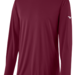 Mizuno camiseta de manga larga hombres vestir cardenal(1212) 668F1428