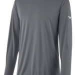 Mizuno camiseta de manga larga hombres vestir gris(9191) 668F1437