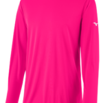 Mizuno camiseta de manga larga hombres vestir rosa impactante (1m1m) 668F1429