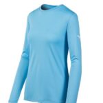 Mizuno camiseta de manga larga mujer vestir azul claro(5555) 668F2110