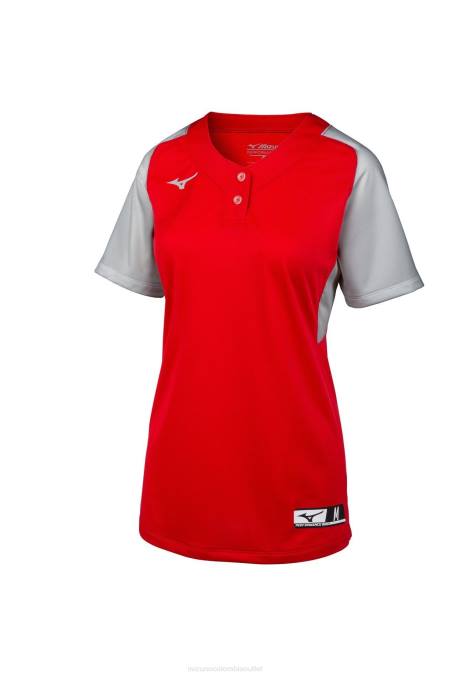 mizuno_camiseta_de_softball_aerolite_de_2_botones_unisexo_vestir_rojo_gris1091_668f1950.jpg Mizuno camiseta de softball aerolite de 2 botones unisexo vestir rojo-gris(1091) 668F1950 - Image 1