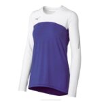 Mizuno camiseta de voleibol de manga larga techno vii unisexo vestir púrpura-blanco (6000) 668F2352