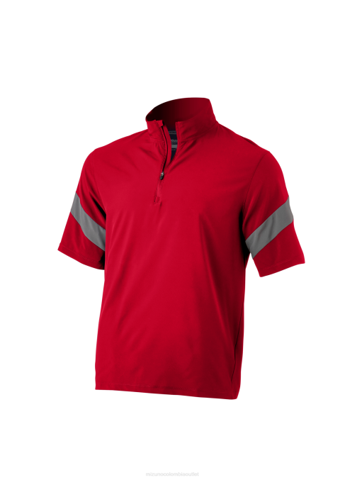Mizuno chaqueta de bateo de manga corta juventud vestir sombra roja (109i) 668F1466 - Image 1