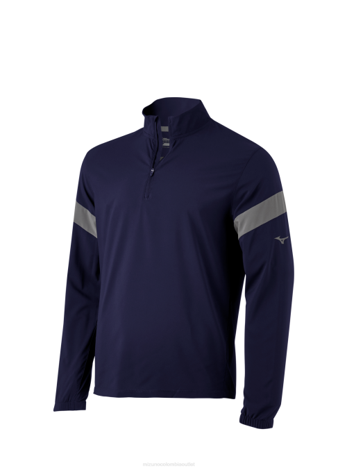 Mizuno chaqueta de bateo de manga larga juventud vestir azul marino-sombra(519i) 668F1473 - Image 1