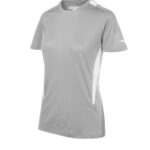 Mizuno jersey de cuello redondo de softbol chica vestir gris-blanco (9100) 668F2025