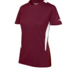 Mizuno jersey de cuello redondo de softbol unisexo vestir cardenal-blanco(1200) 668F1978