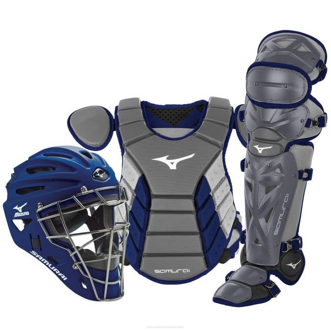 mizuno_juego_de_engranajes_de_receptor_en_caja_de_beisbol_samurai_de_14_juventud_accesorios_gris_azul_marino_668f891.jpg Mizuno Juego de engranajes de receptor en caja de béisbol samurai de 14" juventud accesorios gris-azul marino 668F891 - Image 1