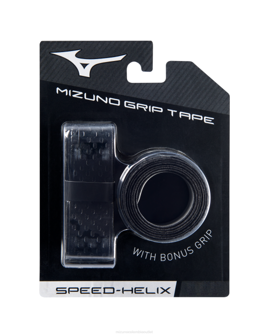 Mizuno lija speed helix bat (paquete de 2) 1.75mm unisexo accesorios negro (9090) 668F559 - Image 1
