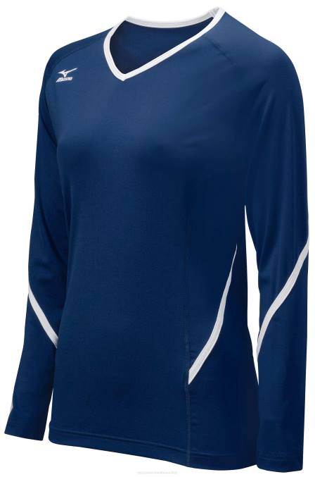 mizuno_maillot_manga_larga_generacion_techno_juventud_vestir_azul_marino_blanco_5100_668f2410.jpg Mizuno maillot manga larga generación techno juventud vestir azul marino-blanco (5100) 668F2410 - Image 1