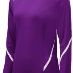 Mizuno maillot manga larga generación techno juventud vestir púrpura-blanco (6000) 668F2413