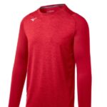 Mizuno manga elástica alfa juventud vestir rojo (1010) 668F1487