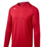 Mizuno manga elástica alfa unisexo vestir rojo (1010) 668F2750