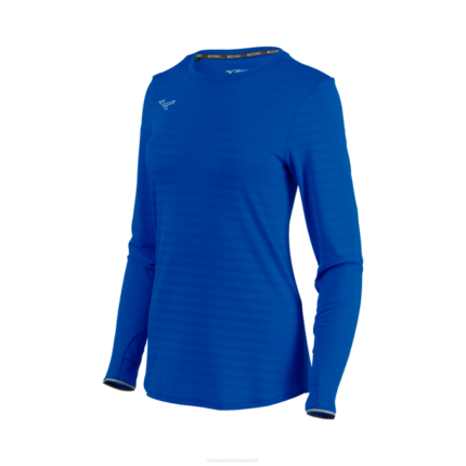 Mizuno manga larga ecológica atlética mujer vestir real (5252) 668F2139