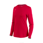 Mizuno manga larga ecológica atlética mujer vestir rojo (1010) 668F2137