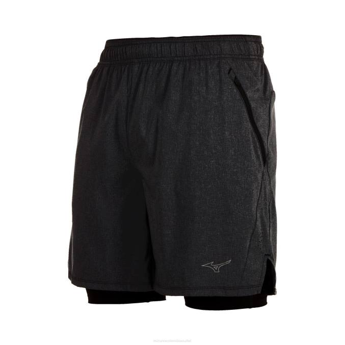 Mizuno pantalón corto alpha eco 7" 2-n-1 hombres vestir negro (9090) 668F311 - Image 1