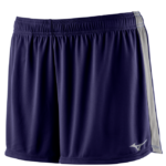 Mizuno pantalón corto de entrenamiento icon 3.5" mujer vestir azul marino-carbón 668F2127