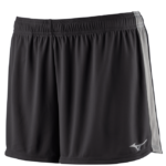 Mizuno pantalón corto de entrenamiento icon 3.5" mujer vestir negro-carbón(9092) 668F2129