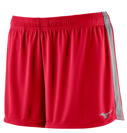 Mizuno pantalón corto de entrenamiento icon 3.5" mujer vestir sombra-carbón-rojo 668F2126