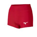 Mizuno pantalón corto de voleibol con entrepierna de 2,5" en el ápice mujer vestir rojo (1010) 668F2230