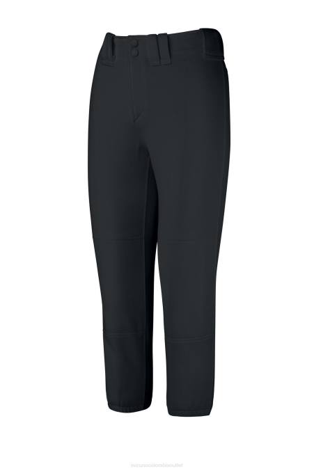 Mizuno pantalón de softball con cinturón mujer vestir negro (9090) 668F1906 - Image 1