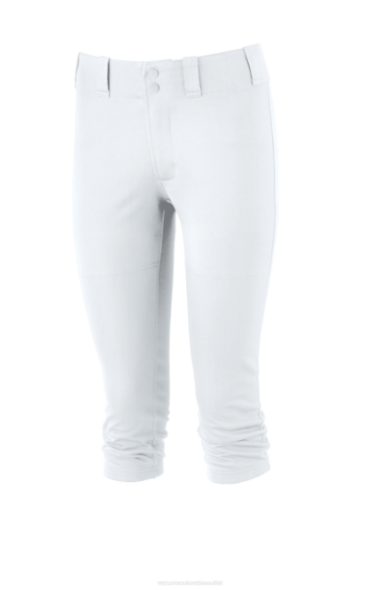 Mizuno pantalón de softbol prospecto chica vestir blanco (0000) 668F1939