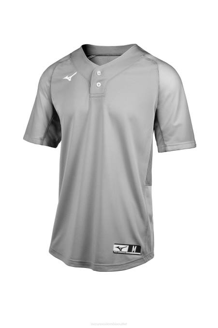 mizuno_playera_de_beisbol_aerolite_con_2_botones_juventud_vestir_gris9191_668f1273.jpg Mizuno playera de beisbol aerolite con 2 botones juventud vestir gris(9191) 668F1273 - Image 1
