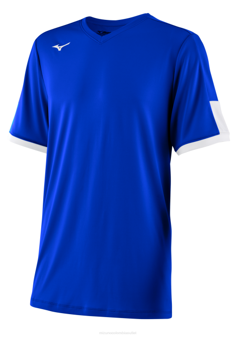 Mizuno playera de beisbol con cuello en v aerolite hombres vestir blanco real (5200) 668F1234 - Image 1