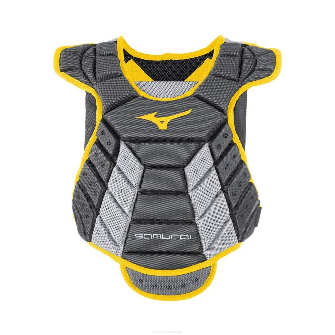 mizuno_protector_de_pecho_samurai_fastpitch_softball_14_mujer_accesorios_gris_amarillo_668f1804.jpg Mizuno protector de pecho samurai fastpitch softball 14'' mujer accesorios gris-amarillo 668F1804 - Image 1