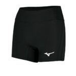 Mizuno Short de voleibol con entrepierna elevada de 4" mujer vestir negro (9090) 668F2224