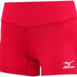 Mizuno shorts de voleibol con entrepierna de 3.5" de la victoria juventud vestir rojo (1010) 668F2259