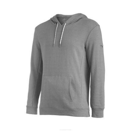 Mizuno sudadera con capucha comp warmup juventud vestir gris(9191) 668F1548