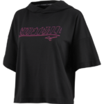 Mizuno sudadera con capucha infinita de manga corta mujer vestir negro (9090) 668F2125