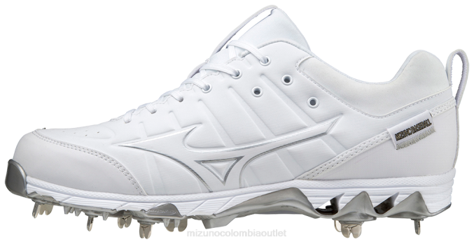 Mizuno Taco de béisbol de metal bajo con 9 puntas Ambition 2 hombres zapatos blanco (0000) 668F1606 - Image 1