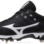 Mizuno Taco de béisbol de metal bajo con 9 puntas Ambition 2 hombres zapatos negro-blanco (9000) 668F1610