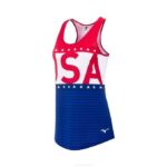 Mizuno tanque de correr imprimible mujer vestir patriota azul (sm64) 668F240