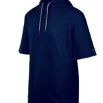 Mizuno tiempo de juego sudadera con capucha de manga corta unisexo vestir azul marino (5151) 668F1480