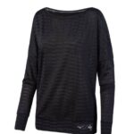 Mizuno top de flujo de abril ross unisexo vestir negro (9090) 668F2429
