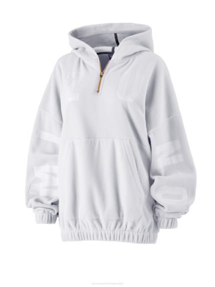 Mizuno tumbona 1/4 cremallera mujer vestir blanco (0000) 668F2040
