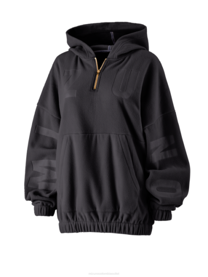 Mizuno tumbona 1/4 cremallera mujer vestir negro (9090) 668F2041