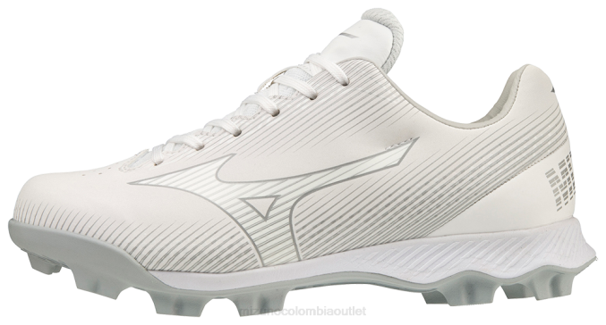 mizuno_wave_finch_lightrevo_tacos_de_softball_moldeados_chica_zapatos_blanco_0000_668f2176.png Mizuno Wave Finch Lightrevo tacos de softball moldeados chica zapatos blanco (0000) 668F2176 - Image 1