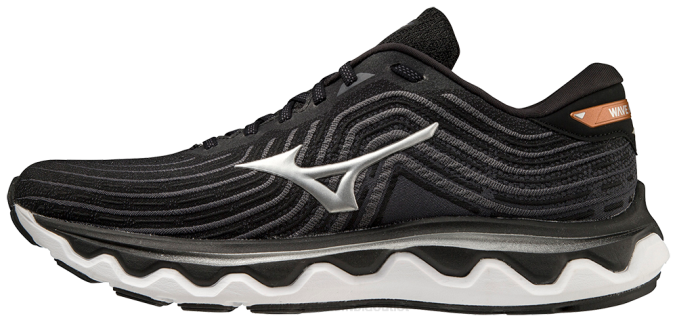 Mizuno zapatilla para correr wave horizon 6 2e hombres zapatos negro-plata(9073) 668F124 - Image 1