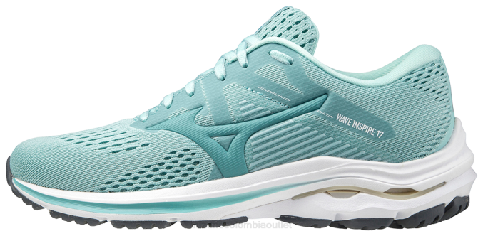 Mizuno zapatilla para correr wave inspire 17 mujer zapatos azul cáscara de huevo-turquesa polvoriento(5a54) 668F179 - Image 1