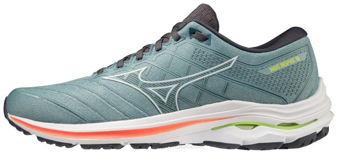 Mizuno zapatilla para correr wave inspire 18 hombres zapatos humoazul-blanco(kb00) 668F142 - Image 1
