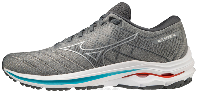 Mizuno zapatilla para correr wave inspire 18 hombres zapatos ultimategrey-silver(ug73) 668F143 - Image 1