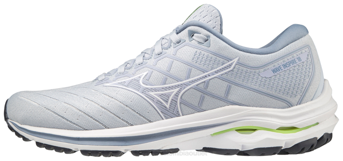 Mizuno zapatilla para correr wave inspire 18 mujer zapatos blanco brezo(he00) 668F135 - Image 1